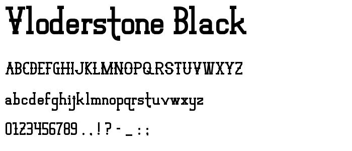 Vloderstone Black font